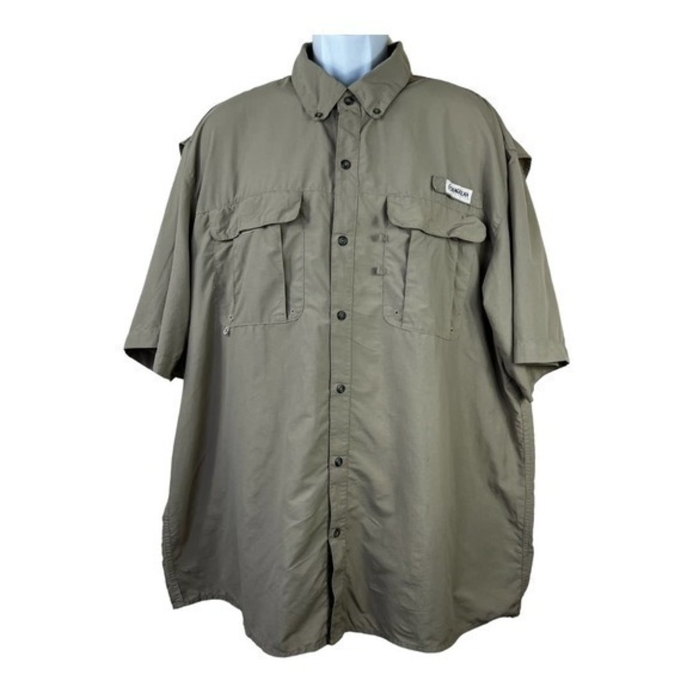 Magellan outdoor Men Fishing Gear Shirt Buttons Down Gray Size 2XLT